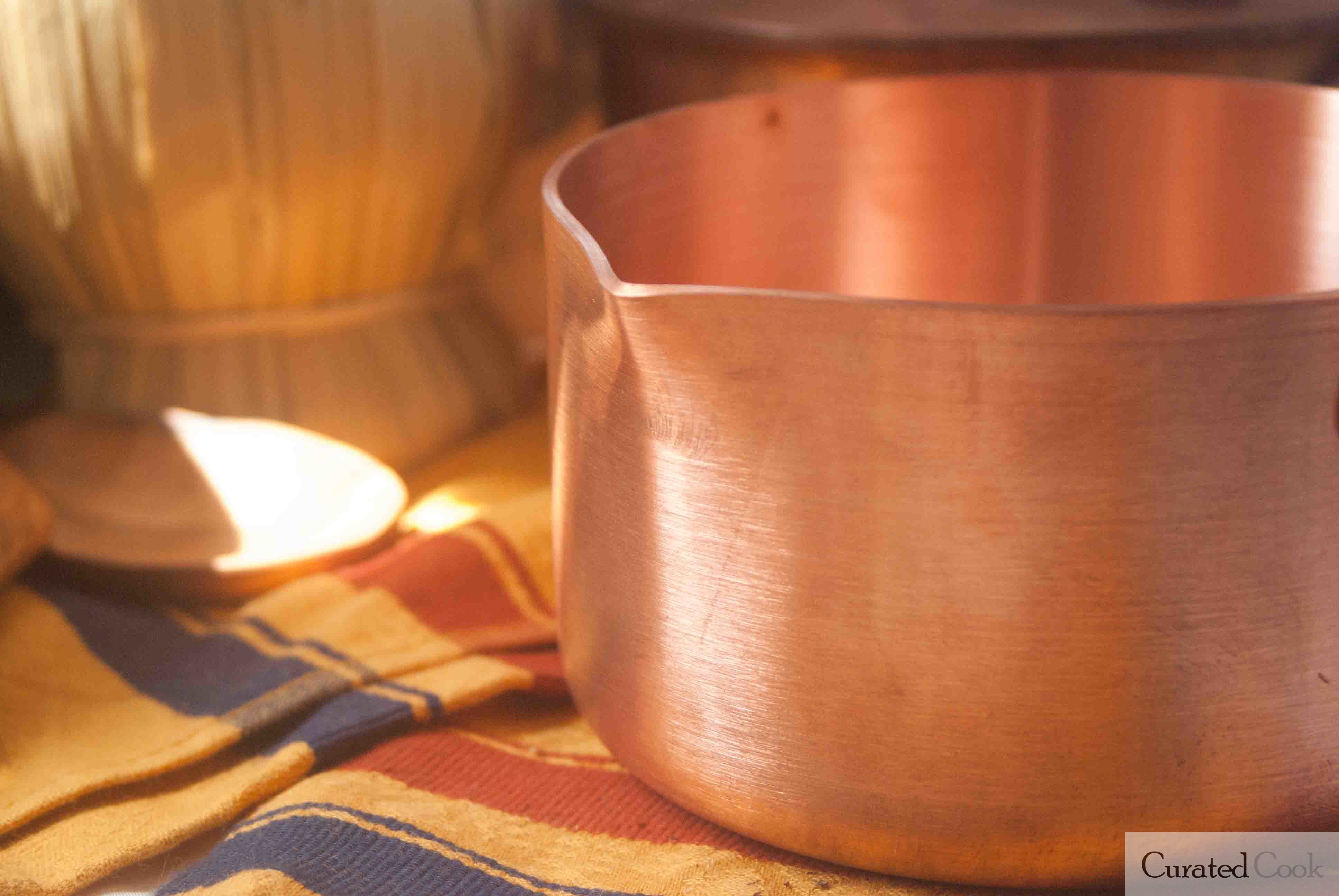 Mauviel sugar pot pouring lip