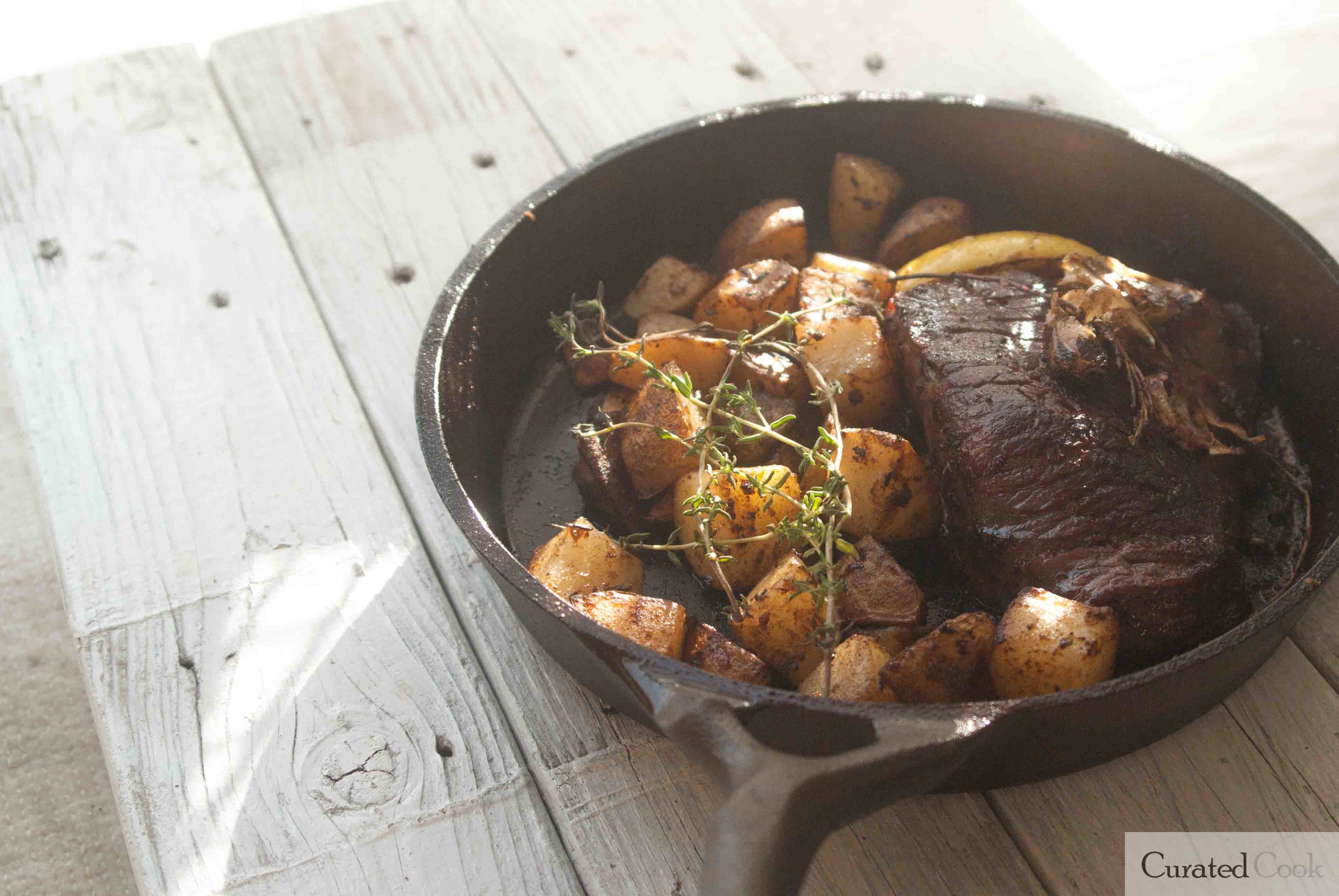 Cast Iron Steak and Potato Recipe - Curated Cook