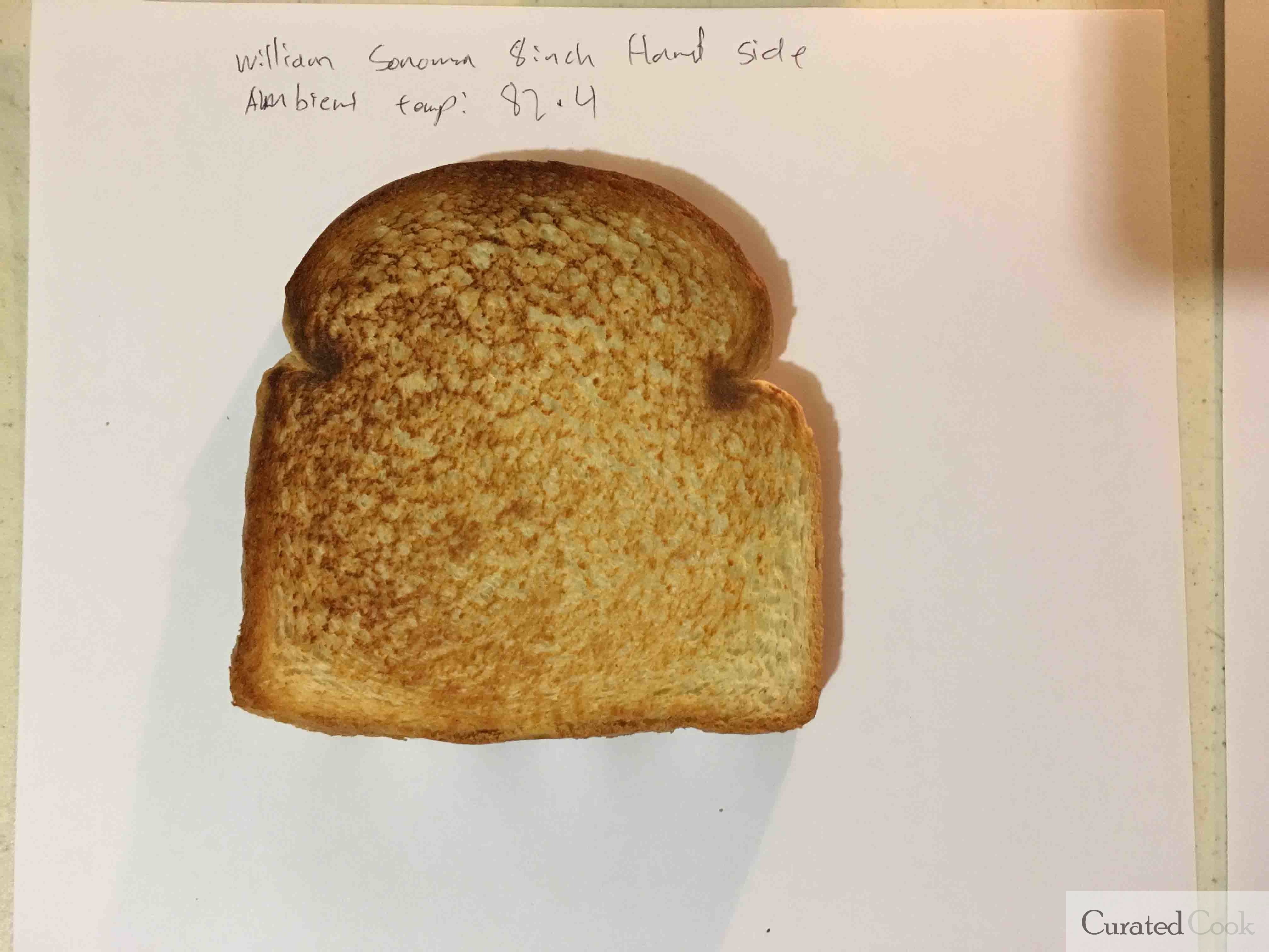 Mauviel Skillet Toast test result