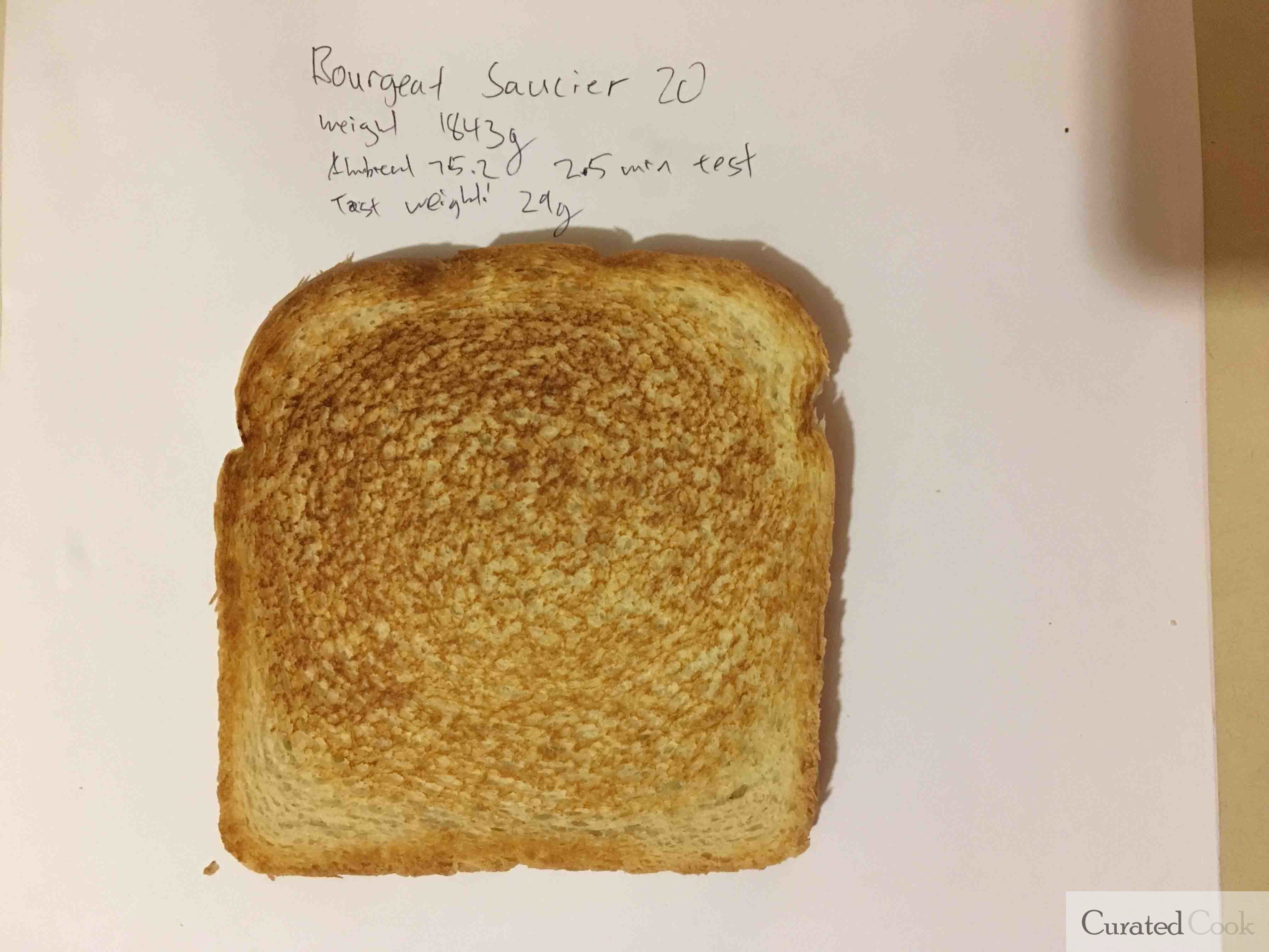 Matfer Bourgeat Toast Test Result