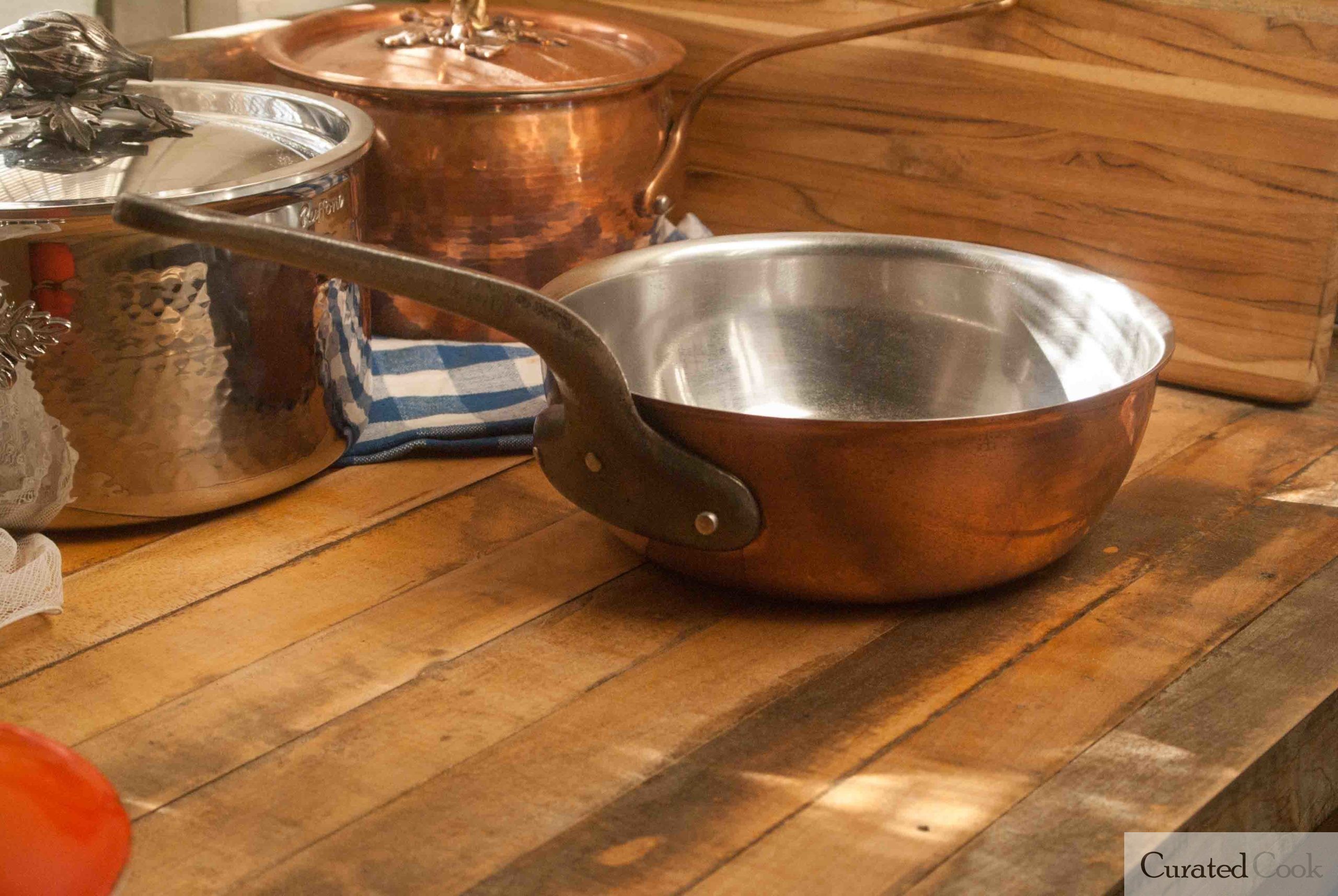 Matfer Bourgeat Copper Flared Saute Pan Without Lid-373016