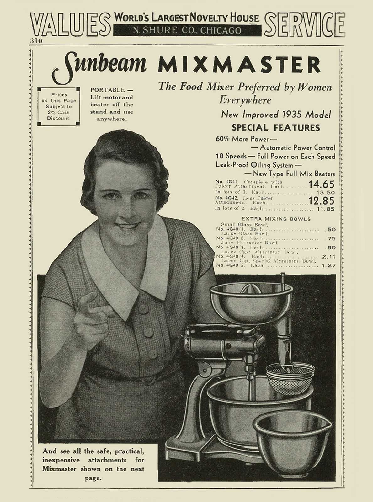 Sunbeam Vintage Advertisement Model 1 1935